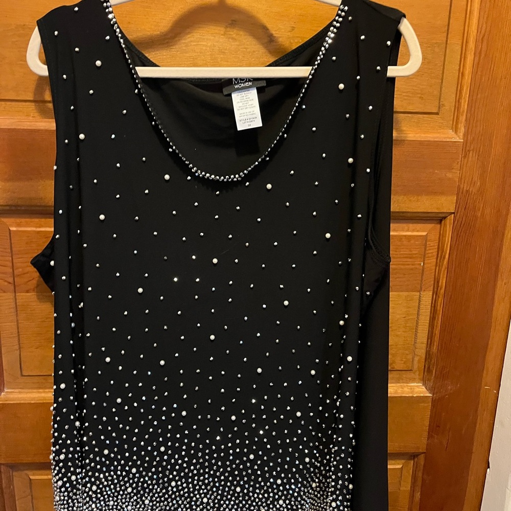 MSX Beaded Dress Tank top 3X